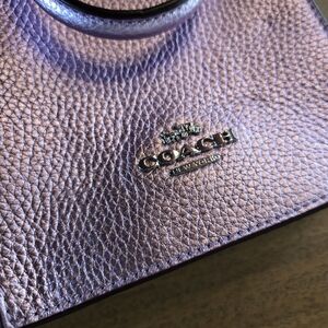 Coach North South Mini Cross Body Bag, Lavender Metallic